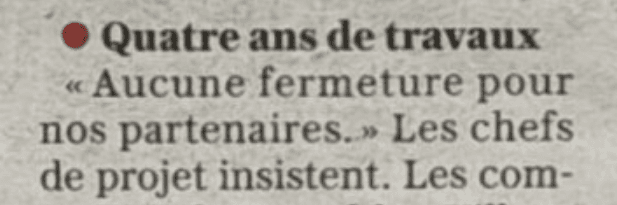 INFOS TRAVAUX : Le Progrès