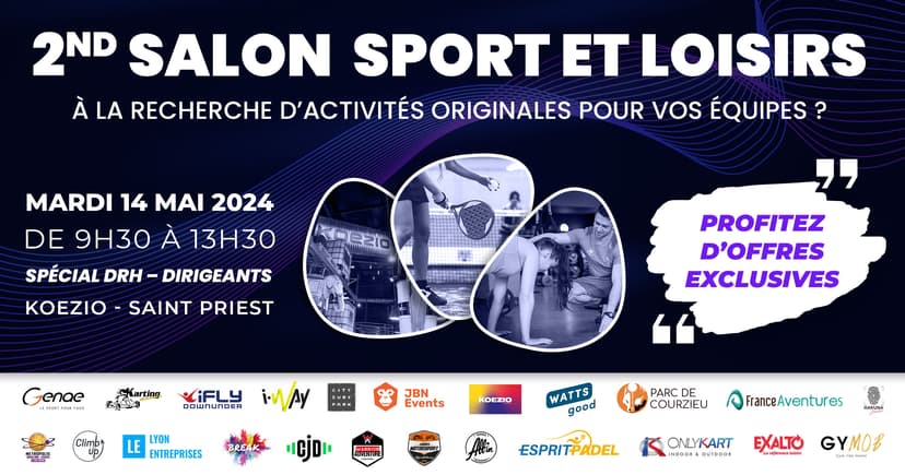 2nd salon du sport et du loisirs pour CSE, collectivités et Entreprises !