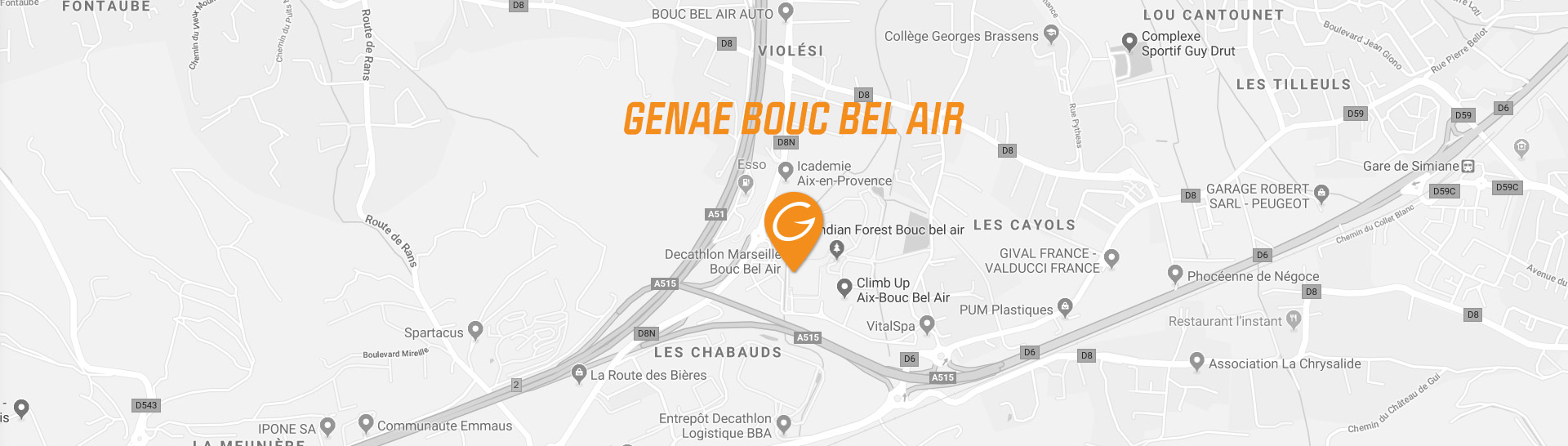 map genae fitness club bouc bel air